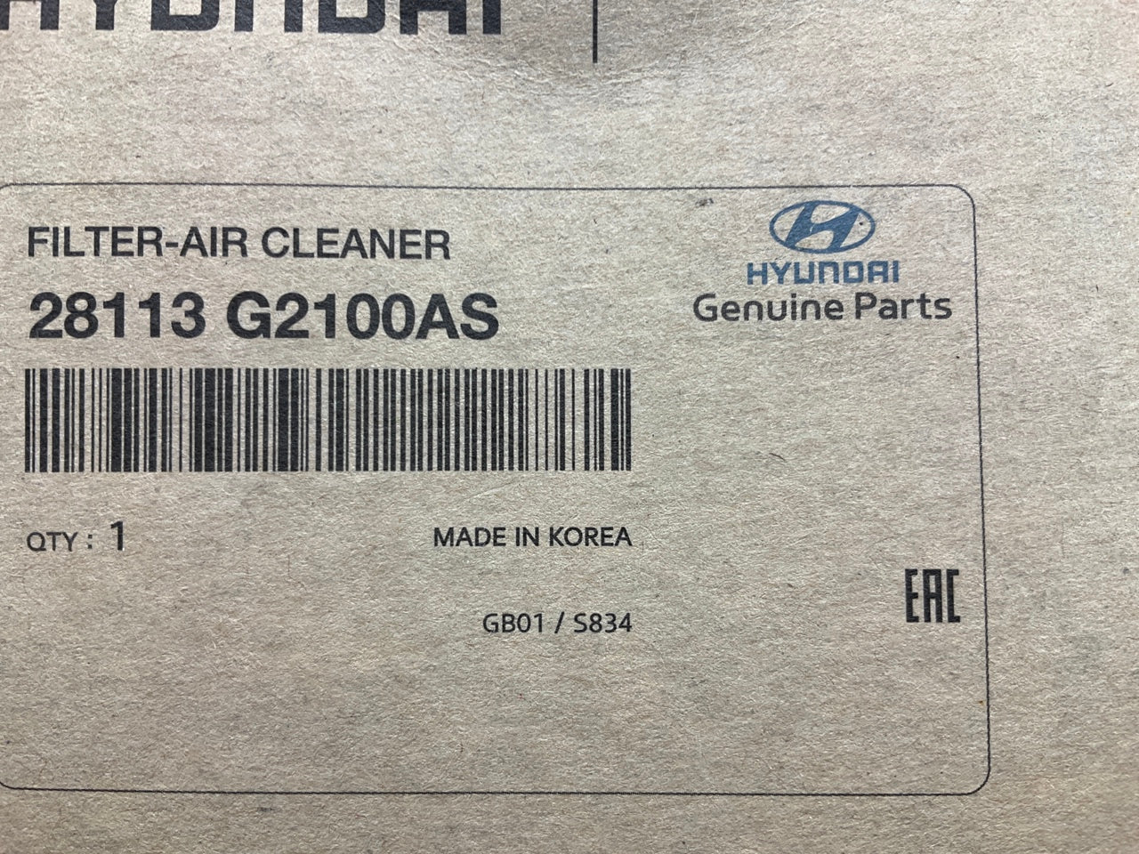 NEW - OEM 28113G2100AS Cabin Air Filter For 2017-2020 Kia Niro