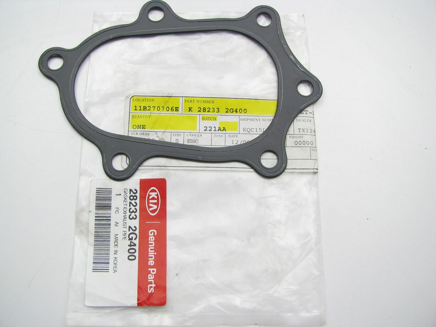 NEW - OEM 282332G400 Exhaust Manifold Turbocharger Gasket Seal For Kia