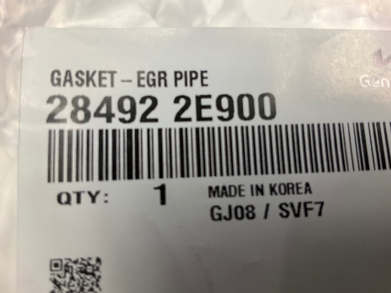 NEW GENUINE EGR Valve Gasket OEM For Kia 284922E900