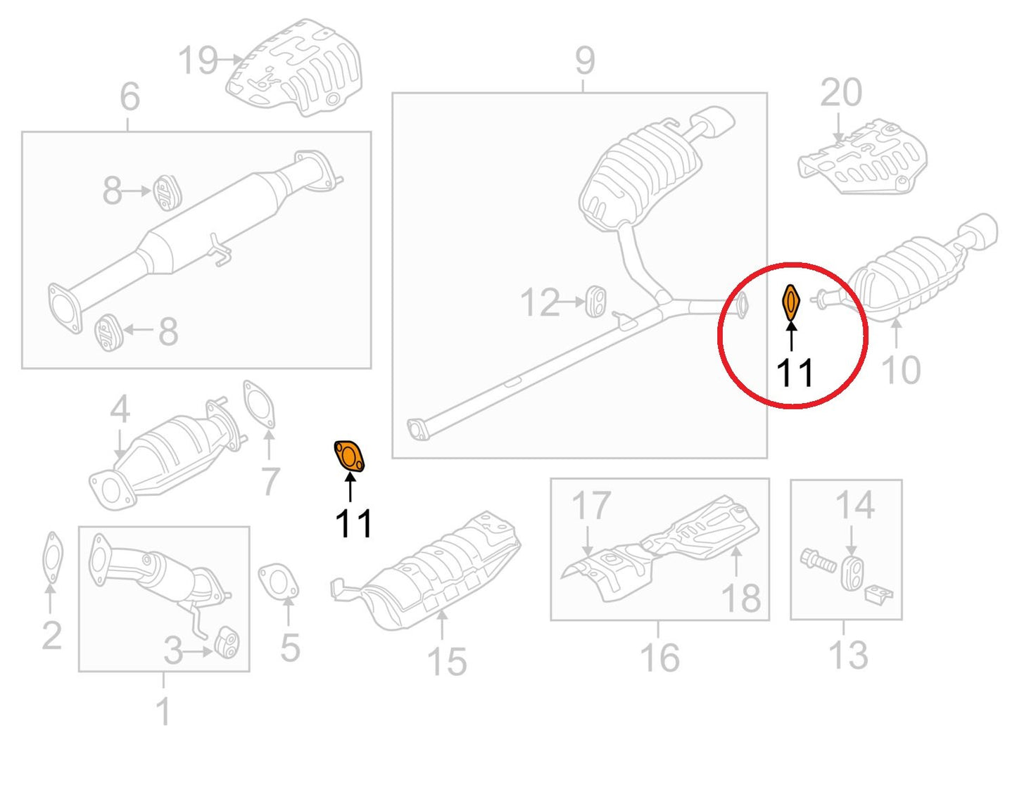 NEW - OEM 287512T000 Exhaust Pipe Gasket For Kia