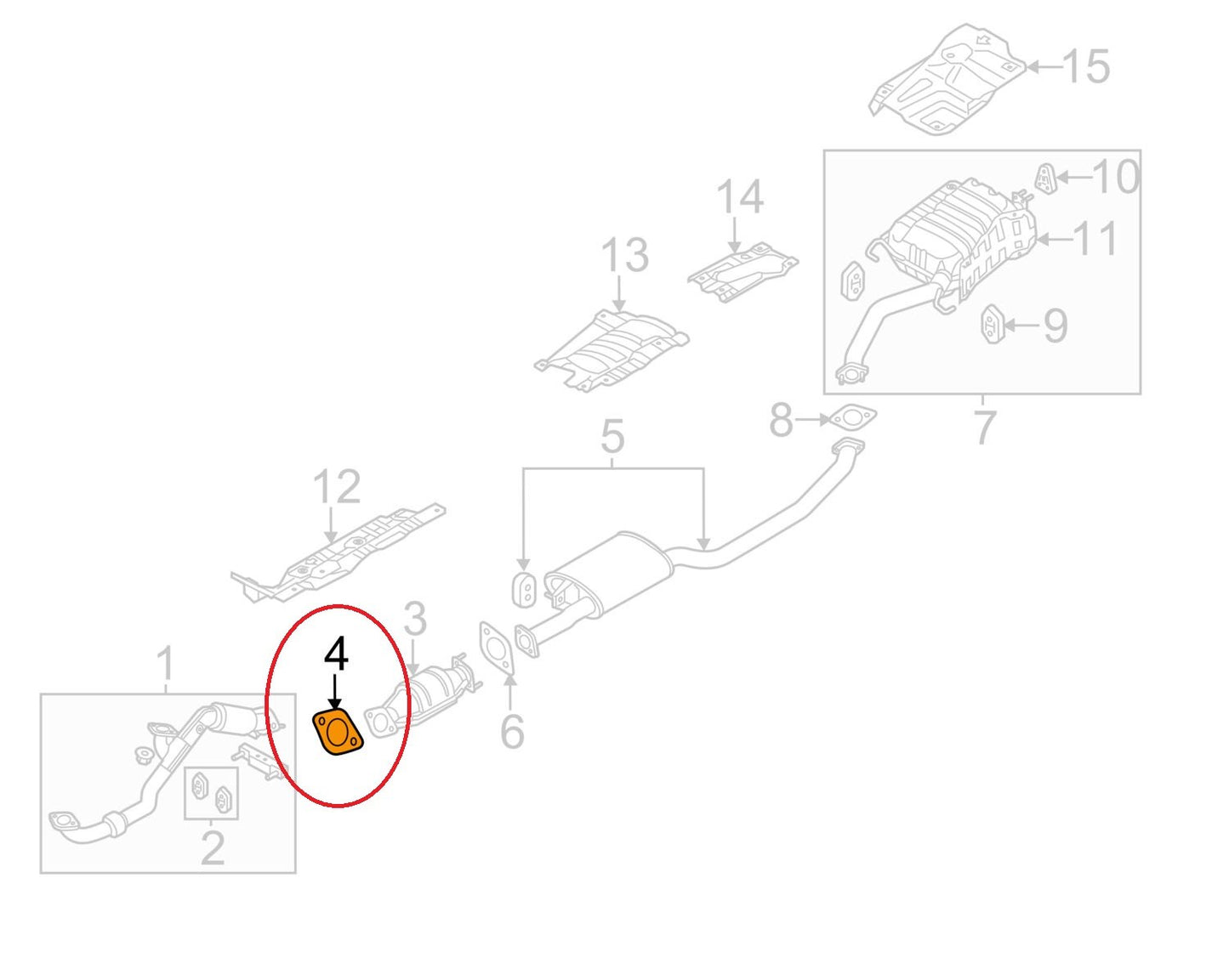 NEW GENUINE Front Exhaust Pipe Gasket OEM For KIA 287513S100