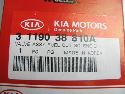 NEW - OEM 3119038810A Fuel Cutoff Solenoid Cut Off Valve For Kia
