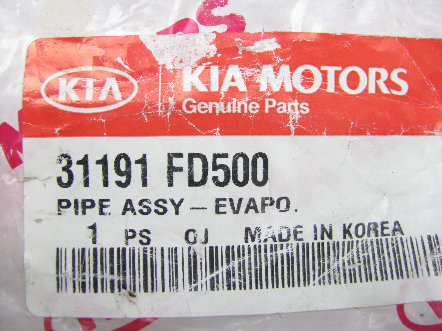 NEW GENUINE OEM 31191FD500 Evaporative Pipe For 01-05 Kia Rio