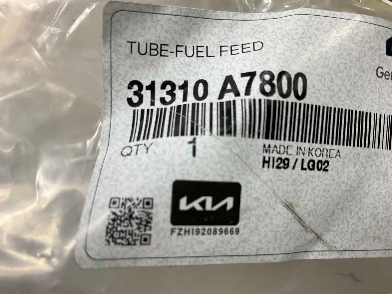 NEW GENUINE Fuel Line Feed Tube Hose OEM For 2015-2018 Kia Forte 31310A7800