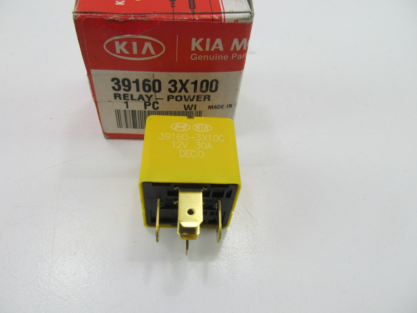 NEW Genuine Power Relay 39160-3X100 DECO 12V 30A 5-pin OEM For KIA 391603X100