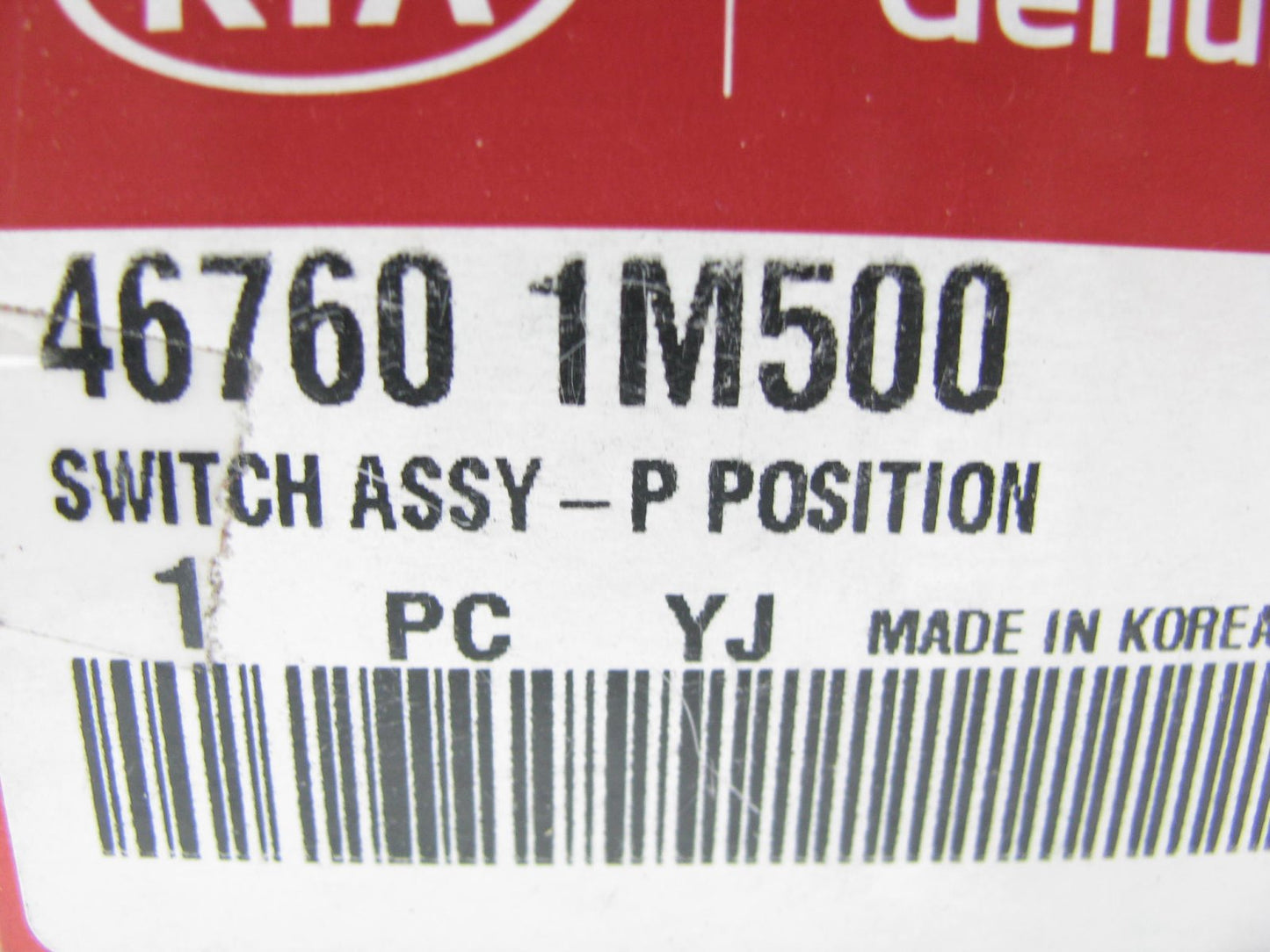 NEW - OEM 467601M500 Park Position Switch For 2010-2012 Kia Forte