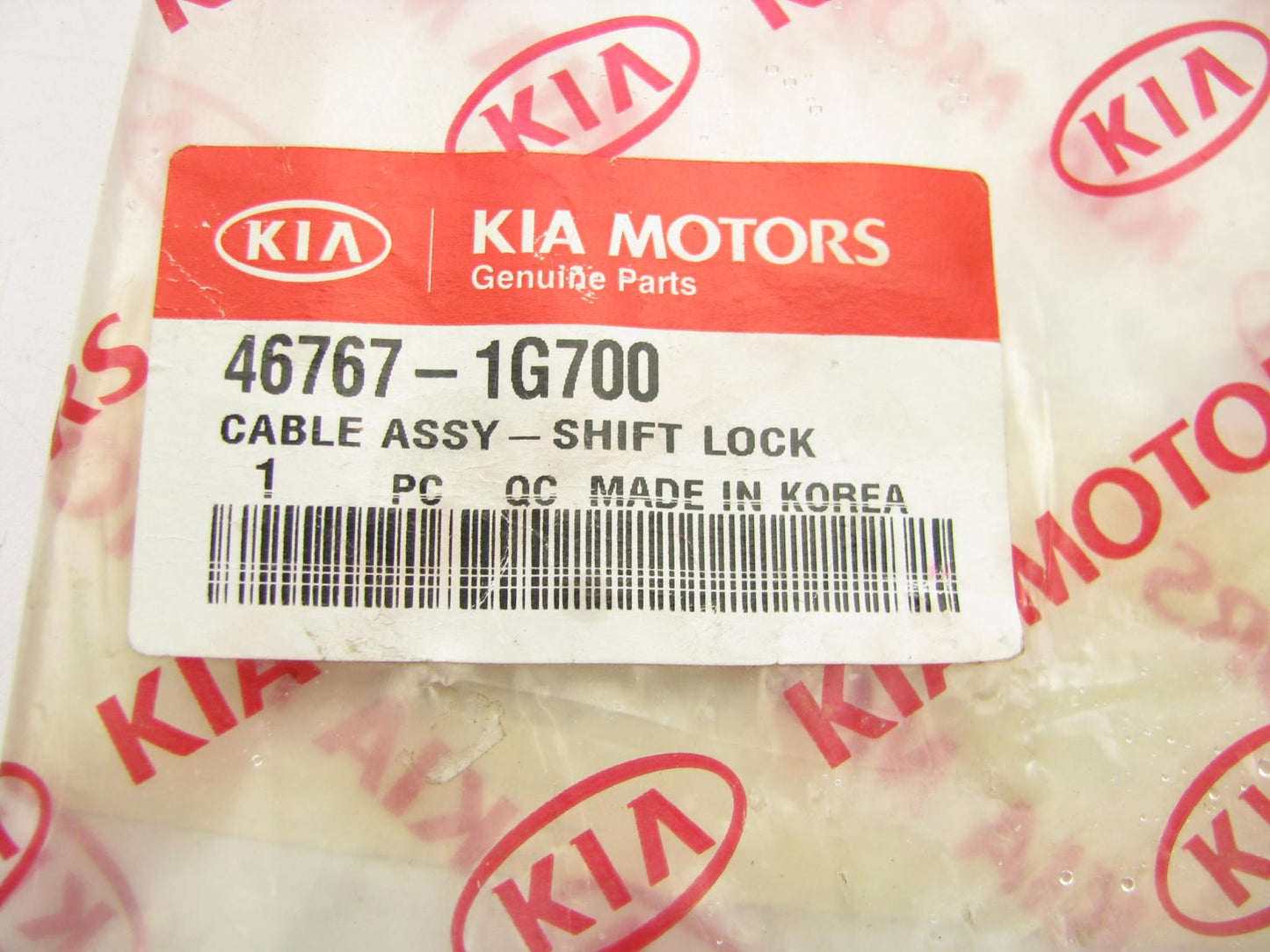 NEW - OEM 467671G700 Automatic Trans Control Shift Lock Cable For 06-11 Kia Rio
