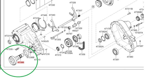 NEW BW4424 Transfer Case Front Stub Axle Shaft OEM For 2004-2008 Kia Sorento