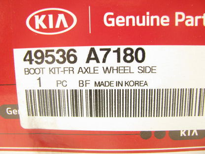 Front Axle, Wheel Side CV Axle Rubber Boot OEM For 17-18 Kia Forte 49536A7180