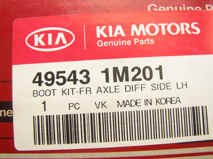NEW - OEM 495431M201Front Left Inner CV Axle Boot For 2010-2013 Kia Forte MANUAL