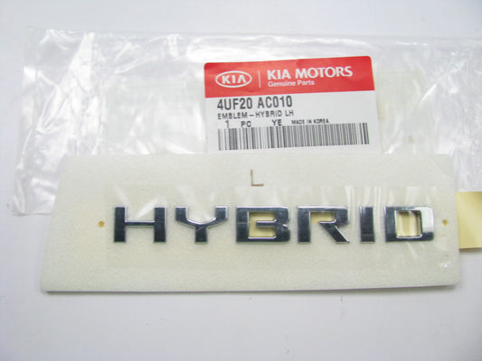 NEW Left Drivers Side ''HYBRID'' Emblem OEM For 2013 Kia Otima Hybrid 4UF20AC010