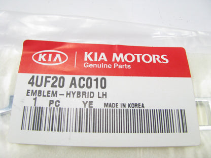 NEW Left Drivers Side ''HYBRID'' Emblem OEM For 2013 Kia Otima Hybrid 4UF20AC010