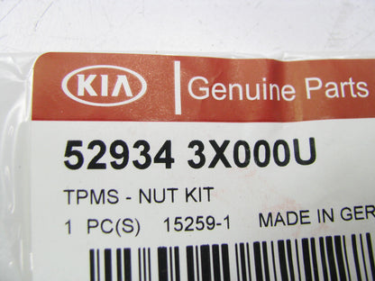 (4) NEW 529343X000U TPMS Tire Pressure Monitor Valve Stem Nuts OEM For Kia