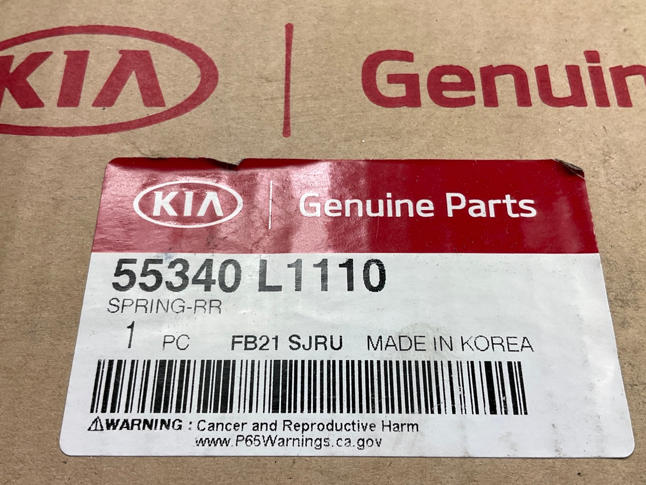 NEW - OEM 55340L1110 Rear Suspension Coil Spring For 2021-2023 Kia K5