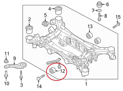 New Rear Suspension Crossmember Forward Bushing OEM For 15-17 Kia K900