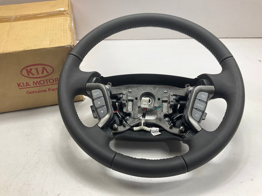 NEW GENUINE - Black LEATHER Steering Wheel OEM For 09-10 Kia Optima 561002G637VA