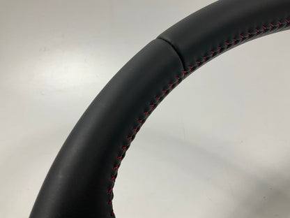 NEW - OEM Steering Wheel Black Leather & Red Stitching For 2010-2013 Kia Forte