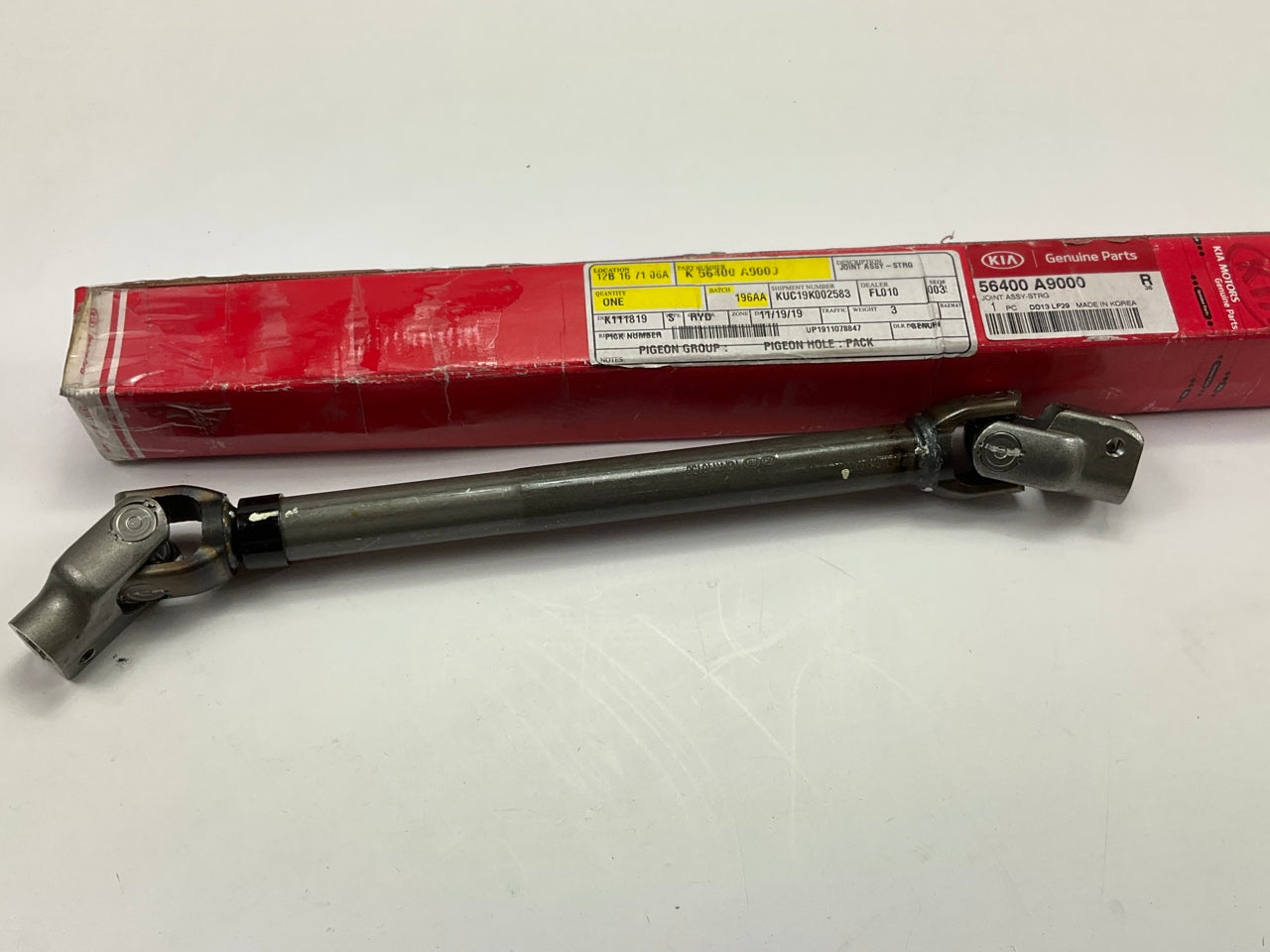 NEW - OEM 56400A9000 Lower Steering Shaft For 2015-2021 Kia Sedona
