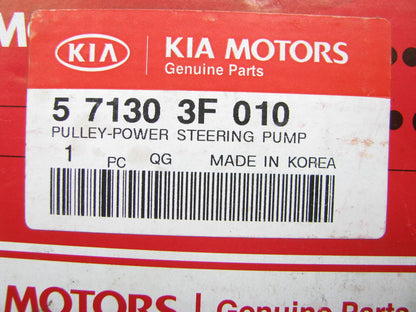 NEW - OEM 571303F010 Power Steering Pump Pulley For 05-10 Sportage 2.7L V6 ONLY