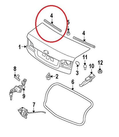 New Left Side Trunk Lid Weatherstrip Seal OEM For 2006-2010 Optima 812152G002
