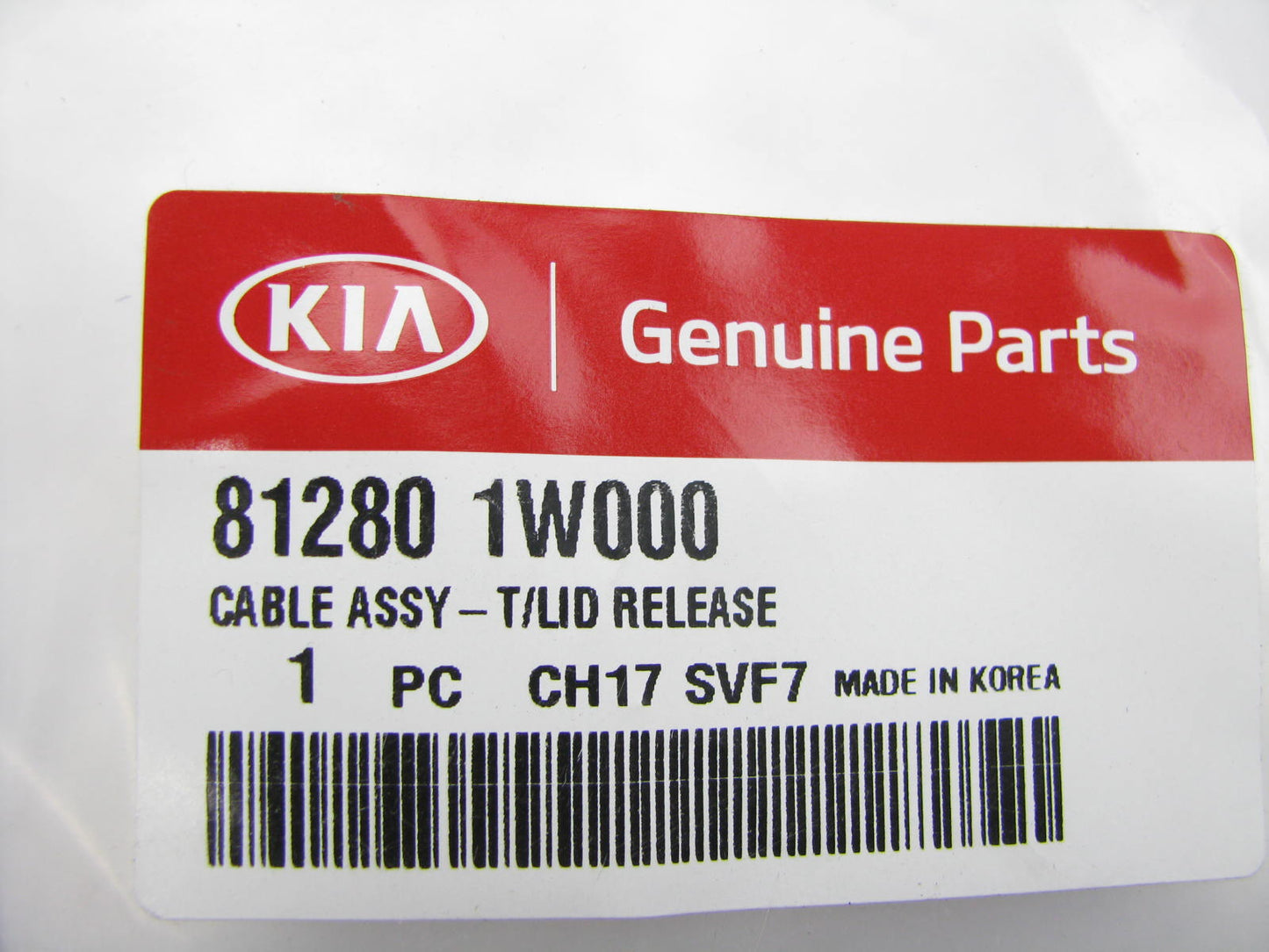 NEW GENUINE Trunk Lid Release Cable OEM For 2012-2017 Kia Rio 812801W000