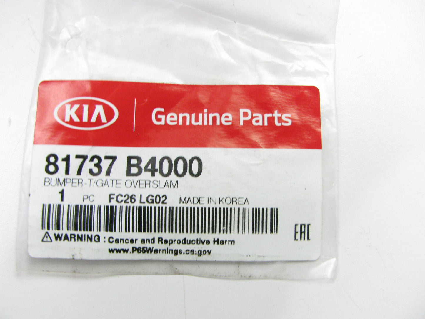 Tailgate Hatch Over-slam Rubber Bumper Stoppers, Pair, OEM For Kia 81737B4000