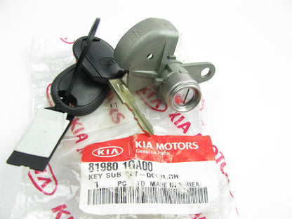 NEW - OEM 819801GA00 Front Right Door Lock Cylinder W/ 2 Keys For 2006-2009 Rio