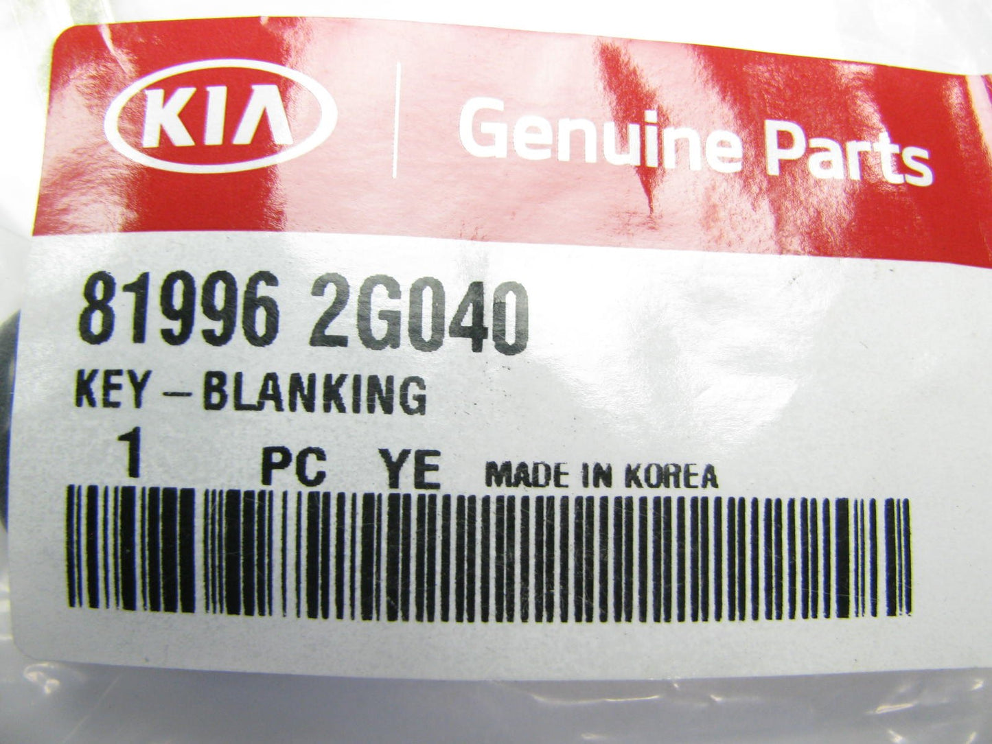 NEW - OEM Genuine 819962G040 Uncut Key Blank For Kia