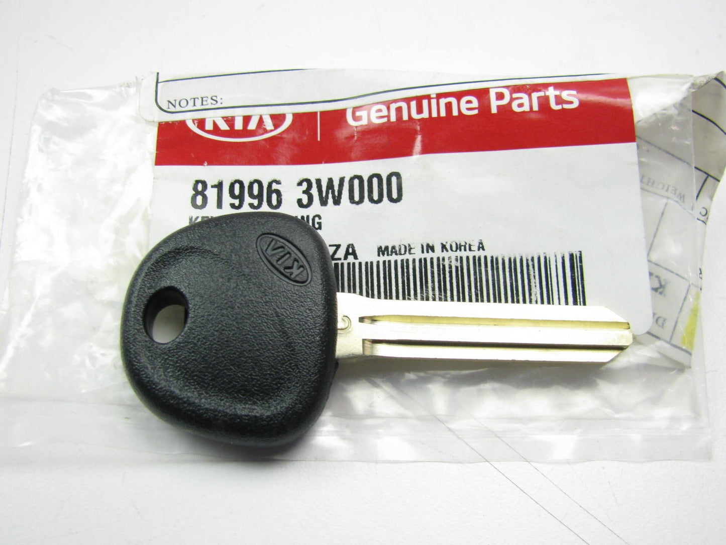 NEW - OEM 819963W000 Uncut Key Blank For 2010-2016 Kia Sportage