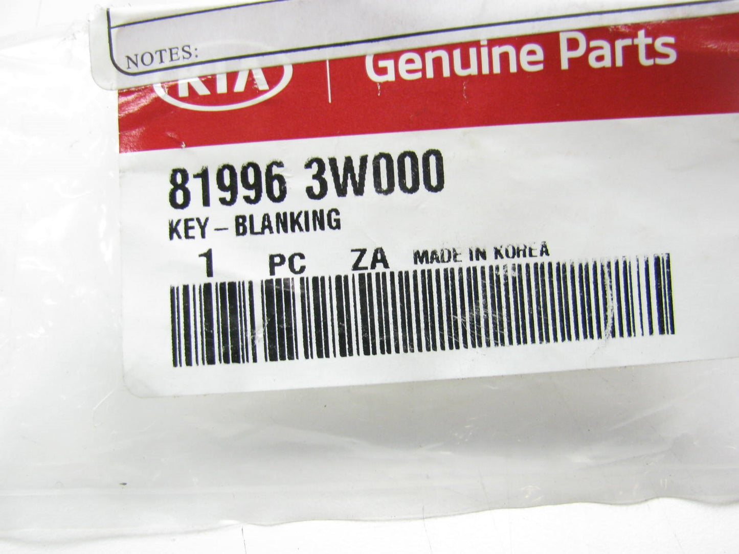 NEW GENUINE Uncut Key Blank OEM For 2010-2012 Kia Sportage 819963W000