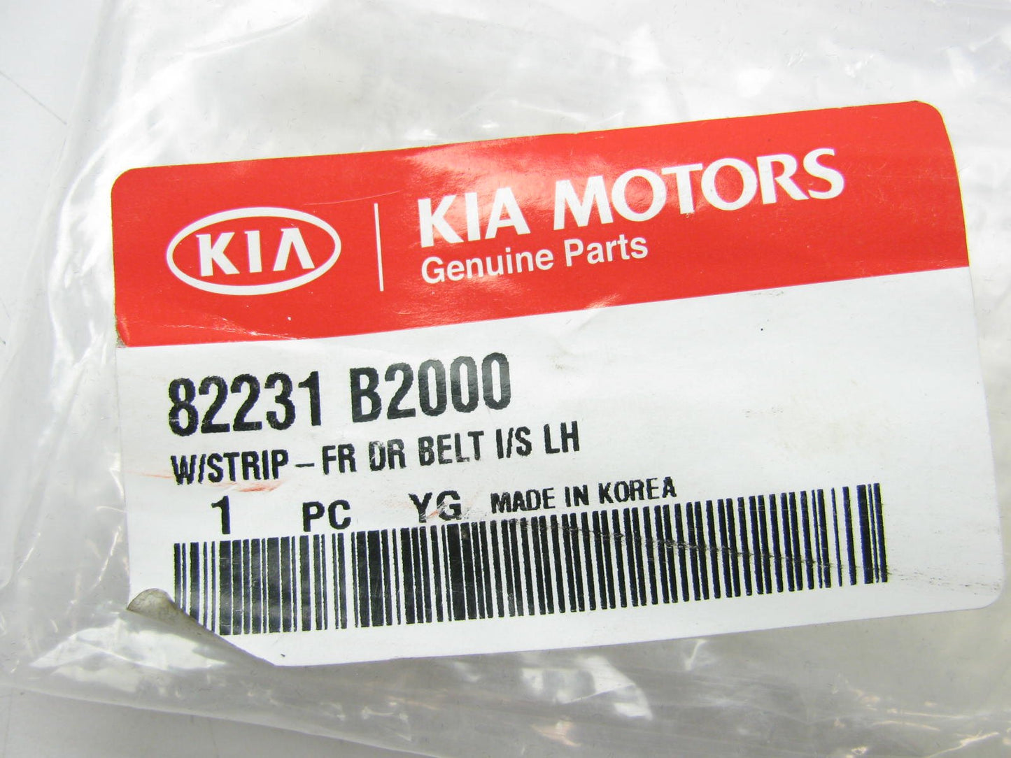 Front Left Drivers Door Inside Belt Strip Seal OEM For 14-17 Kia Soul 82231B2000