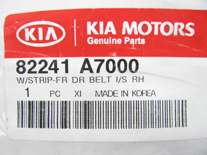 New FRONT RIGHT Door Weatherstrip Belt OEM For 2014-16 Forte SEDAN 82241A7000