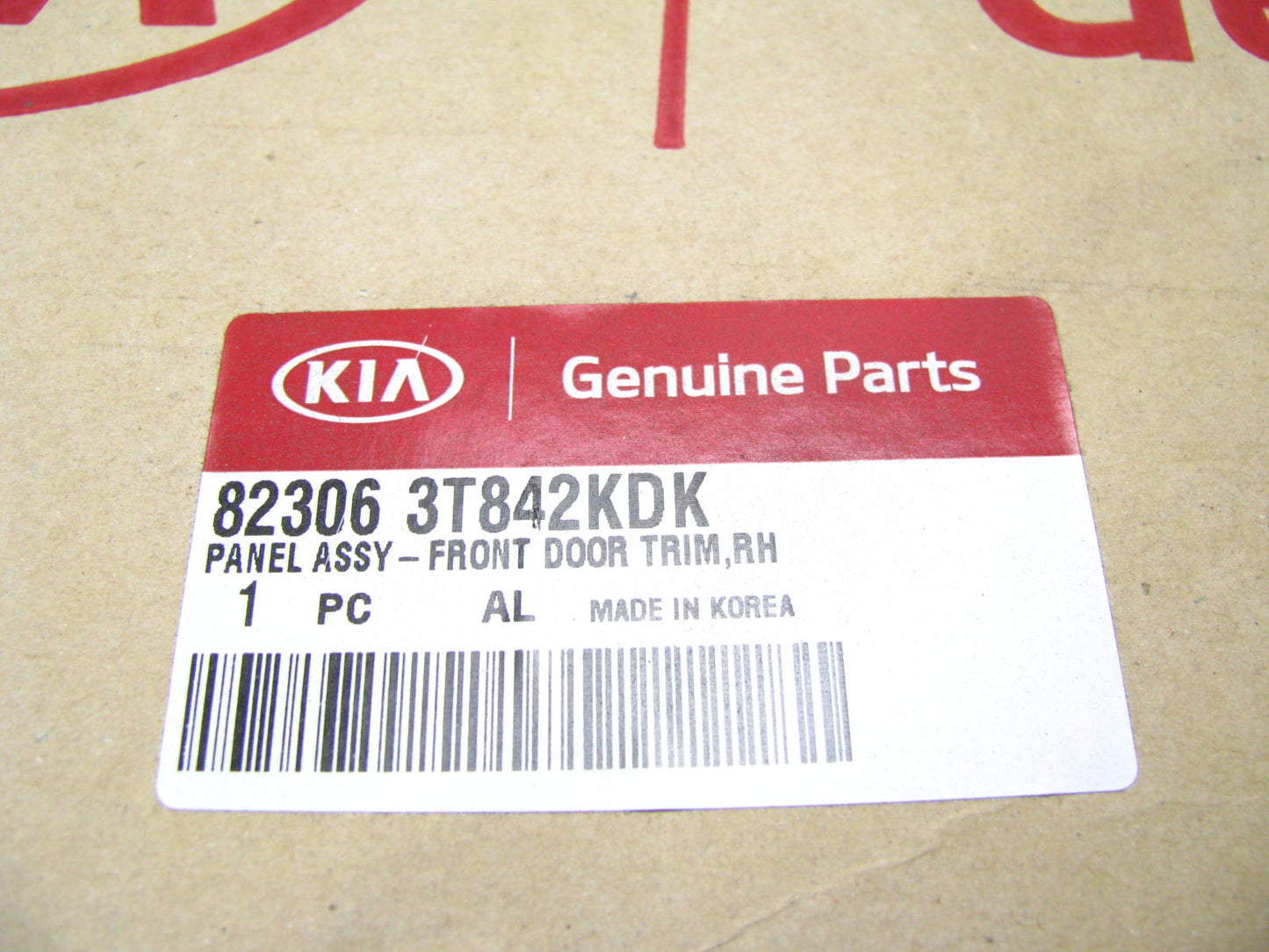 NEW GENUINE 823063T842KDK Front RIGHT Door Panel BLACK OEM For 2015 Kia K900