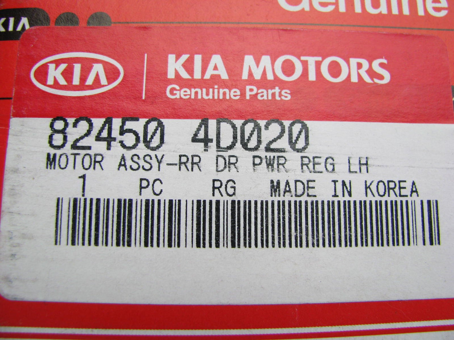 NEW - OEM Rear Left Side Power Window Motor For 2006-14 Kia Sedona 824504D020
