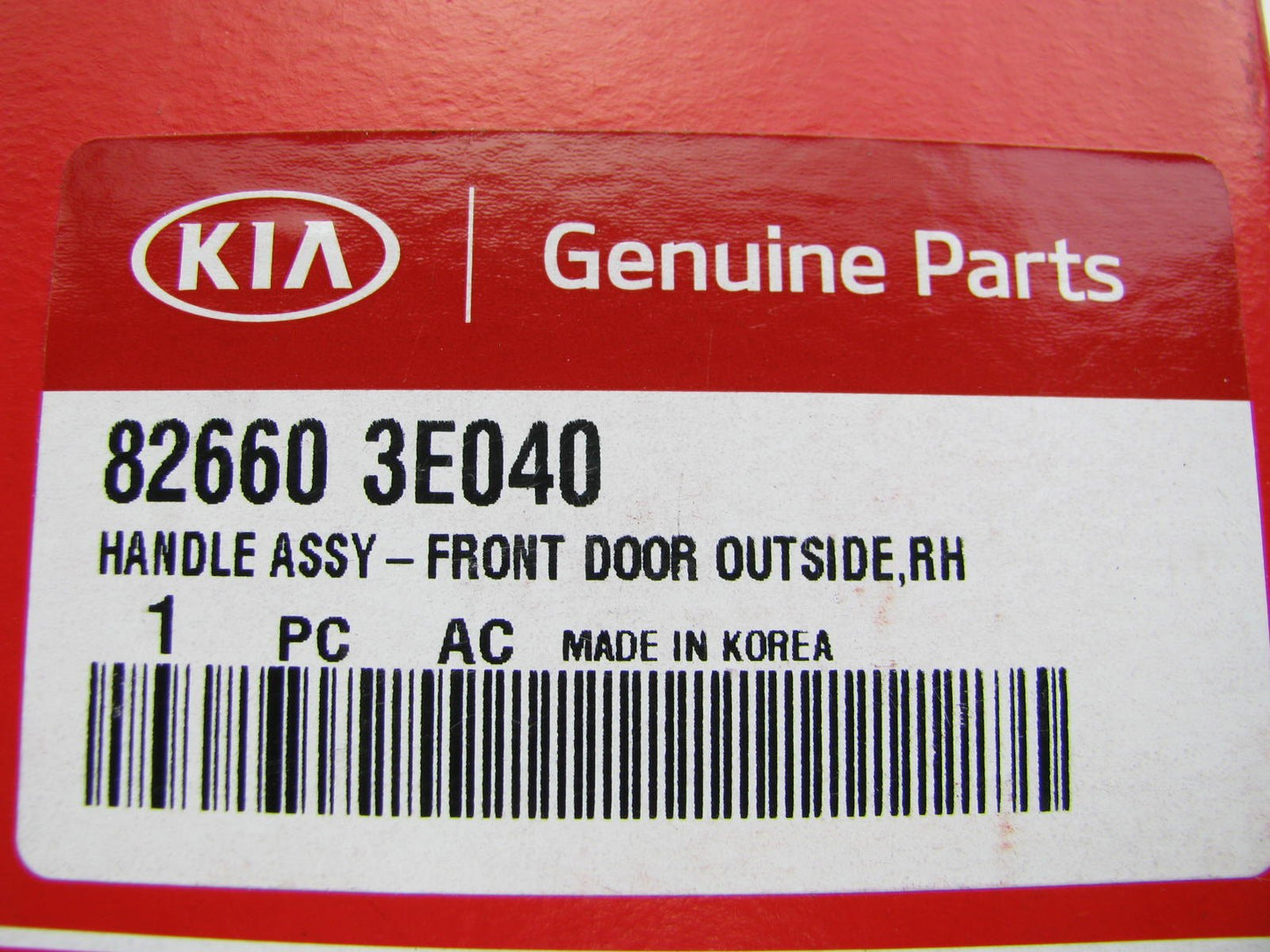 NEW - OEM 826603E040 FRONT RIGHT Door Handle Outside For 2007-2009 Kia Sorento