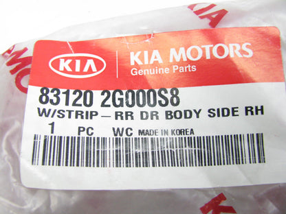 Rear Right Passengers Side Door Seal, Gray OEM For 06-10 Kia Optima 831202G000S8