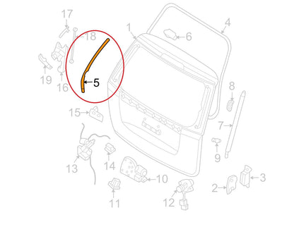 Left (Drivers Side) Rear Tail Gate Hatch Weatherstrip Seal OEM For 06-12 Sedona