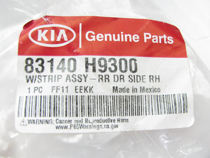 Rear Right Passengers Weatherstrip Seal (On Door) OEM For 2018-23 Rio 83140H9300