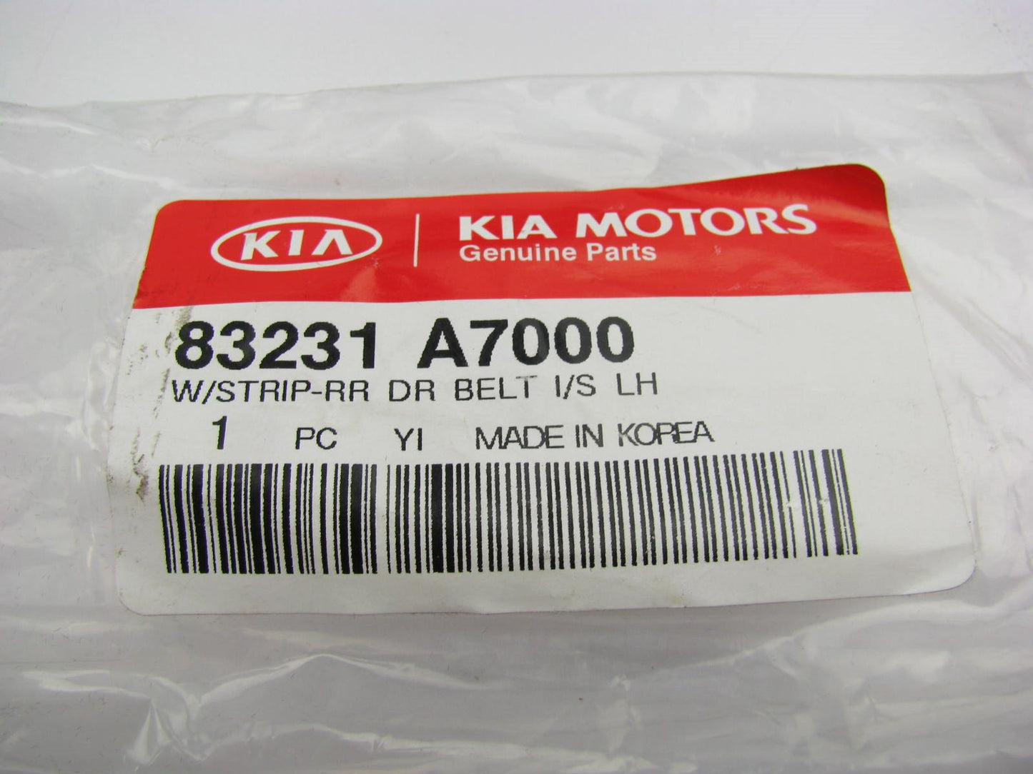 New OEM Rear LEFT Inner Door Belt Weatherstrip Seal For 2014-16 Forte 83231A7000