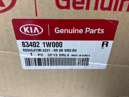 NEW - OEM 834021W000 Rear Right Manual Window Regulator For 2012-2017 Kia Rio