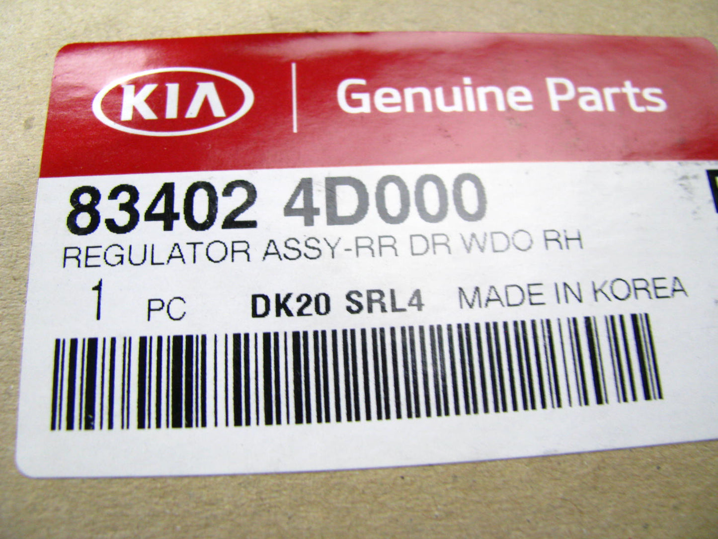 NEW 834024D000 REAR RIGHT Window Regulator W/Motor OEM For 06-14 Kia Sedona