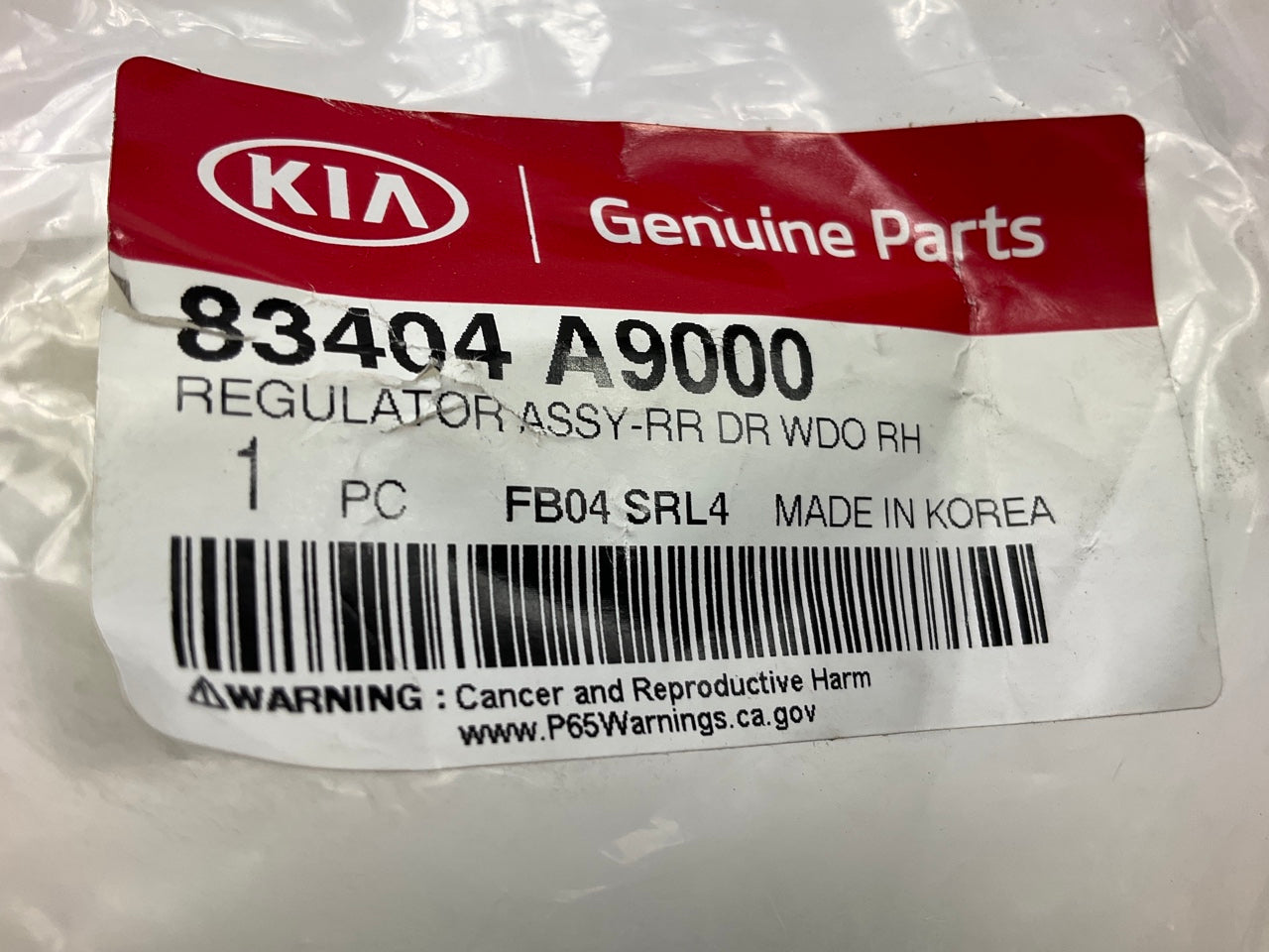 NEW GENUINE Rear Right Window Regulator OEM For 2015-2019 Kia Sedona 83404A9000