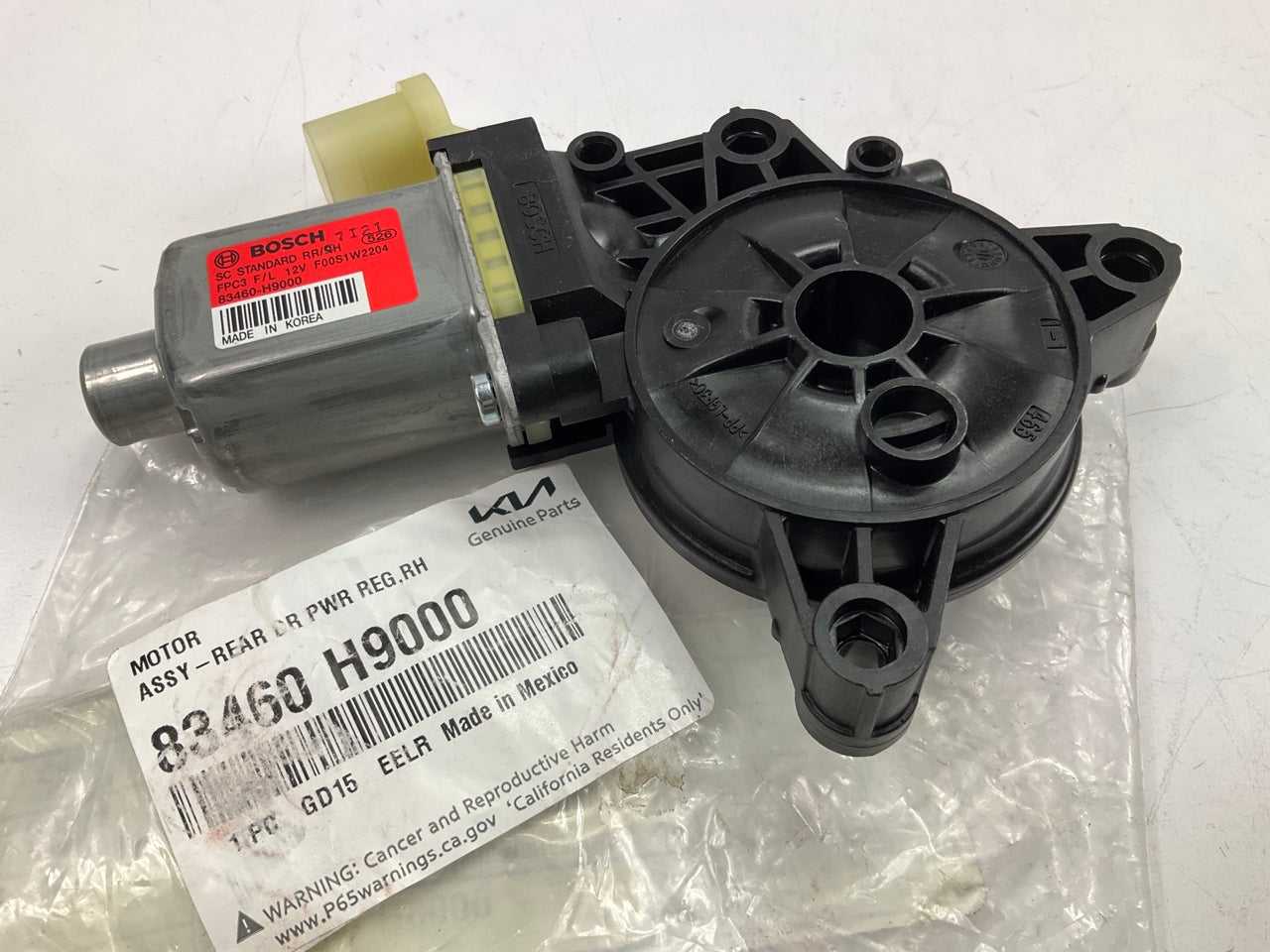 NEW - OEM 83460H9000 Rear Right Power Window Motor  For 2018-2023 Kia Rio