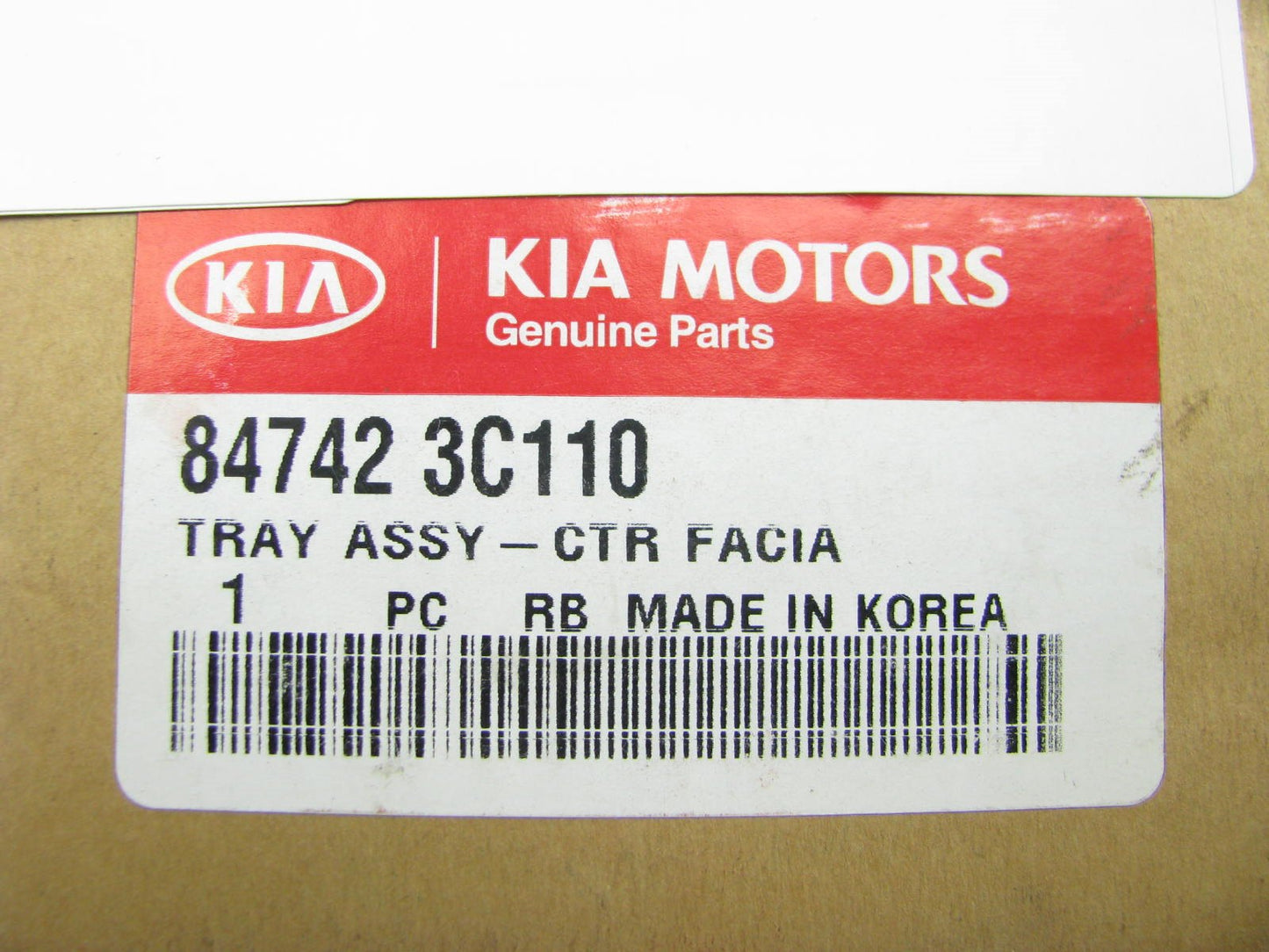 NEW - OEM 847423C110 Center Facia Dash Storage Tray Pocket For 01-05 Kia Optima