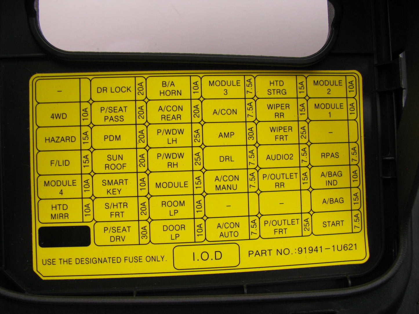 Left Crash Pad Lower Trim & Fuse Box Cover OEM For 11-13 Sorento 847501U001VA