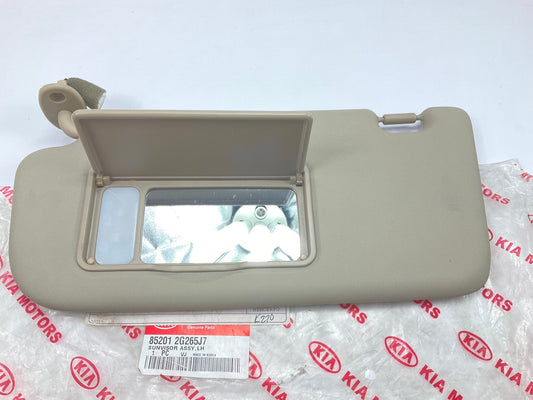 NEW Left Driver Side Sun Visor, Beige, OEM For 2009-2010 Kia Optima 852012G265J7