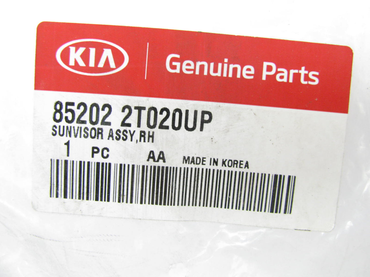 NEW Right Passengers Side Beige Sun Visor For 2011-2016 Kia Optima W/O Sunroof
