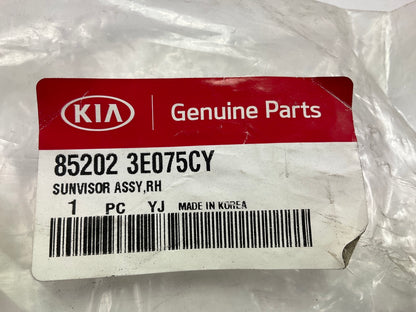NEW Right Sun Visor, Gray, OEM For 2007-09 Kia Sorento W/O Sunroof 852023E075CY