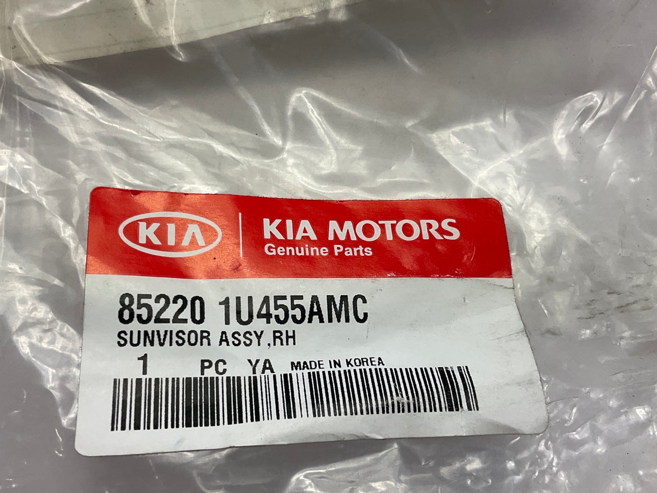 NEW Right Passengers Sun Visor Black OEM For 2013-2014 Kia Sorento 852201U455AMC