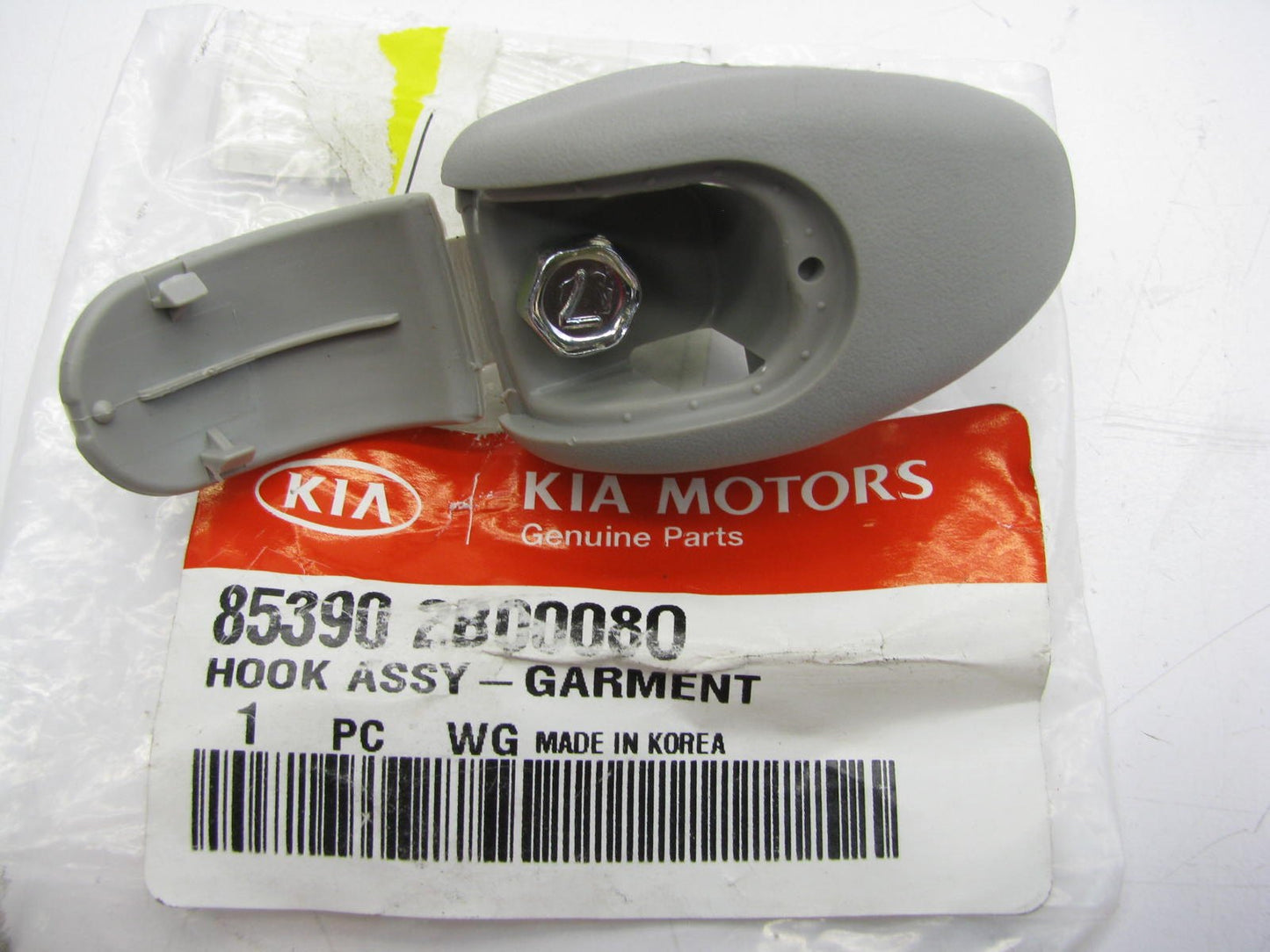 New Genuine Sunvisor Retainer Hook Gray OEM For 09-10 Kia Forte 853902B00080